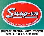 Snap-on Les Outils Haute Performance- Vintage Original Vinyl Decal Sticker. Fixed Price $8.74.