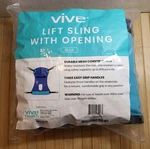 Vive Patient Lift Sling With Opening Supports To 400LB Durable Machine Wash. Fixed Price $20.00.