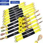 12 Pack Axle Straps Car Trailer Ratchet Tie Down Tire Vehicle Kit. Fixed Price $98.36.
