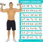 Vive Dumbbell Workout Poster - Home Gym Exercise For Upper, Lower, Full Body. Fixed Price $22.99.