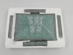 1 Step Stool Personalized "walker" Creations Green Grey Dots Solid Wood. Fixed Price $12.35.