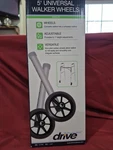 Nib Drive 5" Universal Walker Wheels 10109 Non-skid Converts To Wheeled. Fixed Price $14.93.