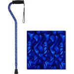Nova Joy Offset Designer Walking Cane With Strap - Blue Waves. Fixed Price $30.00.