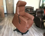 Img Divani MF225 Med Power Infinite Position Lift Chair Recliner Cognac Leather. Fixed Price $2640.00.