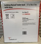 Cardinal Health Locking Raised Toilet Seat With Arms, 17" X 16" 5". Fixed Price $21.21.