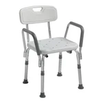 Drive Medical Knock Down Bath Bench With Back And Padded Arms. Fixed Price $25.99.