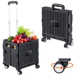 Folding Shopping Cart Foldable Utility 110 Lbs Telescoping Handle. Fixed Price $32.99.