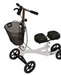 Roscoe Medical Knee Scooter, Basket & Padded Seat, 350 Lbs- Black Color. Fixed Price $140.00.