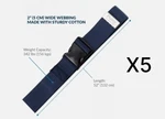 Lot Of Tidi Posey 6528Q Navy Blue 52" Walking & Gait Belt. Fixed Price $63.42.