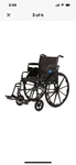Medline Manual Wheelchair Foldable Black Steel Swing Away Legrest Padded Armrest. Fixed Price $125.00.
