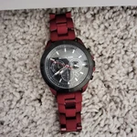 Michael Kors Men's Theroux Red Stainless Steel Watch (needs Battery) Nwot. Fixed Price $50.00.