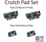 Crutcheze Premium Usa Made Camo Pad Hand Grip Covers Washable. Fixed Price $17.99.