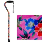 Walking Cane Lightweight Adjustable Offset Handle Pink Garden Design Nova Strap. Fixed Price $51.99.