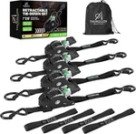 Rhino Usa Retractable Ratchet Straps (4-PACK) Inch X 10 Feet (1,650LB Break. Fixed Price $59.99.