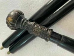Walking Cane Designer Antique Brass Handle Complete Stick 3-FOLD Black. Fixed Price $40.50.