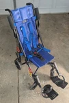 Convaid Ez Rider 12 WC-19 Transit Wheelchair Red Anchors, Chest/ankle Straps. Fixed Price $500.00.