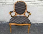 Antique Regency Style Desk Chair - Newly Upholstered & Fully Restored. Fixed Price $675.00.