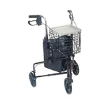 3-WHEEL Rollator Walker With Basket Tray And Pouch Flame Blue Drive Folding. Fixed Price $108.81.