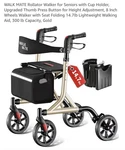 Walkmate Rollator Walker For Seniors With Cup Holder. Fixed Price $89.00.