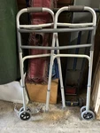 4X Guardian Walkers 2 Button Folding 3" Wheels Dual Sets MDS86410W4 Bariatric. Fixed Price $140.00.