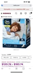 Serta Soothing 3X Cooling Gel Memory Foam 18" 28" Queen Pillow White Nob. Fixed Price $44.00.